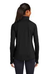 Sport-Tek Ladies Sport-Wick Stretch 1/2-Zip Pullover. LST850 1 of 2