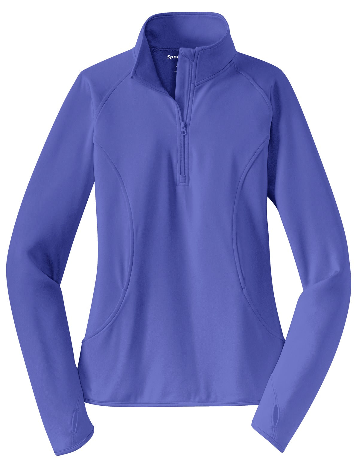 Sport-Tek Ladies Sport-Wick Stretch 1/2-Zip Pullover. LST850 1 of 2