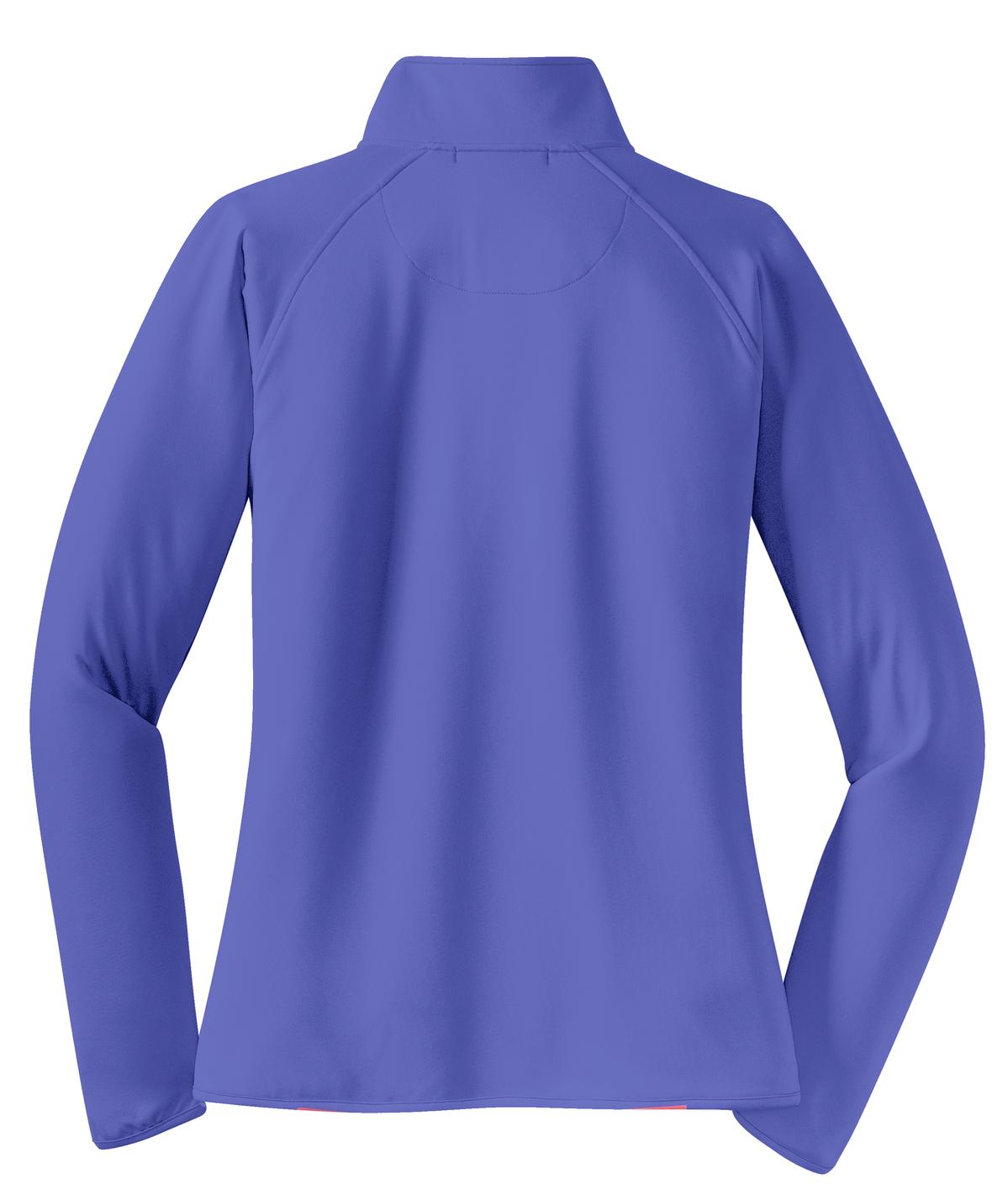 Sport-Tek Ladies Sport-Wick Stretch 1/2-Zip Pullover. LST850 1 of 2