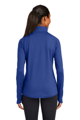Sport-Tek Ladies Sport-Wick Stretch 1/2-Zip Pullover. LST850 1 of 2