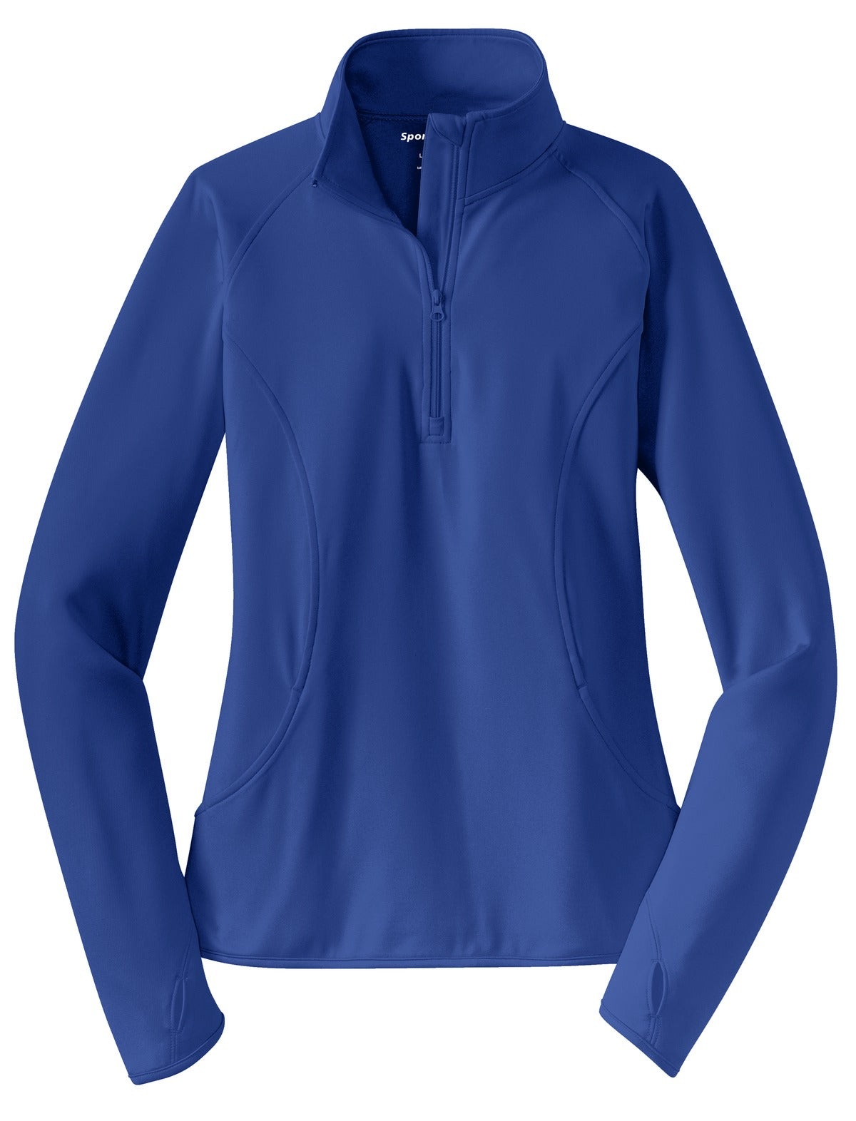 Sport-Tek Ladies Sport-Wick Stretch 1/2-Zip Pullover. LST850 1 of 2