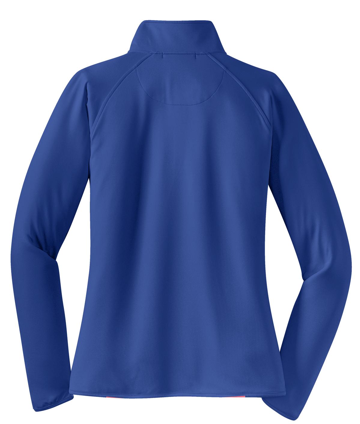 Sport-Tek Ladies Sport-Wick Stretch 1/2-Zip Pullover. LST850 1 of 2