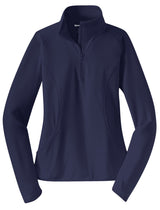 Sport-Tek Ladies Sport-Wick Stretch 1/2-Zip Pullover. LST850 1 of 2