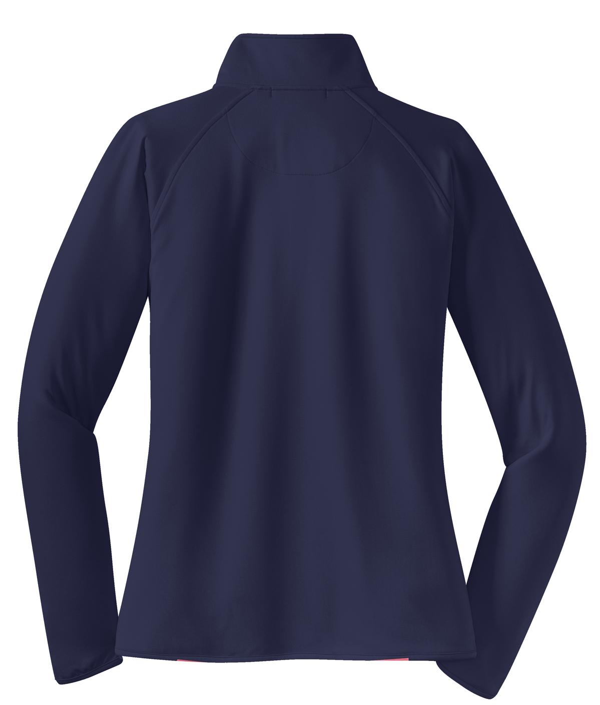 Sport-Tek Ladies Sport-Wick Stretch 1/2-Zip Pullover. LST850 1 of 2