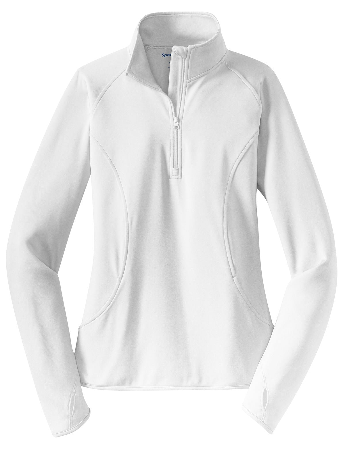 Sport-Tek Ladies Sport-Wick Stretch 1/2-Zip Pullover. LST850 1 of 2