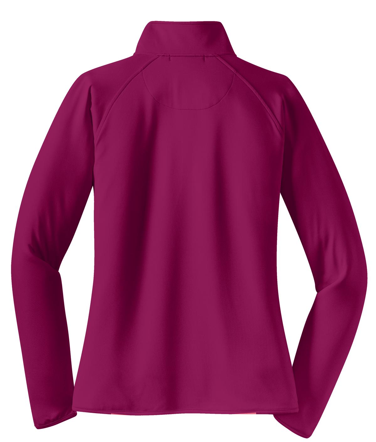 Sport-Tek Ladies Sport-Wick Stretch 1/2-Zip Pullover. LST850 1 of 2