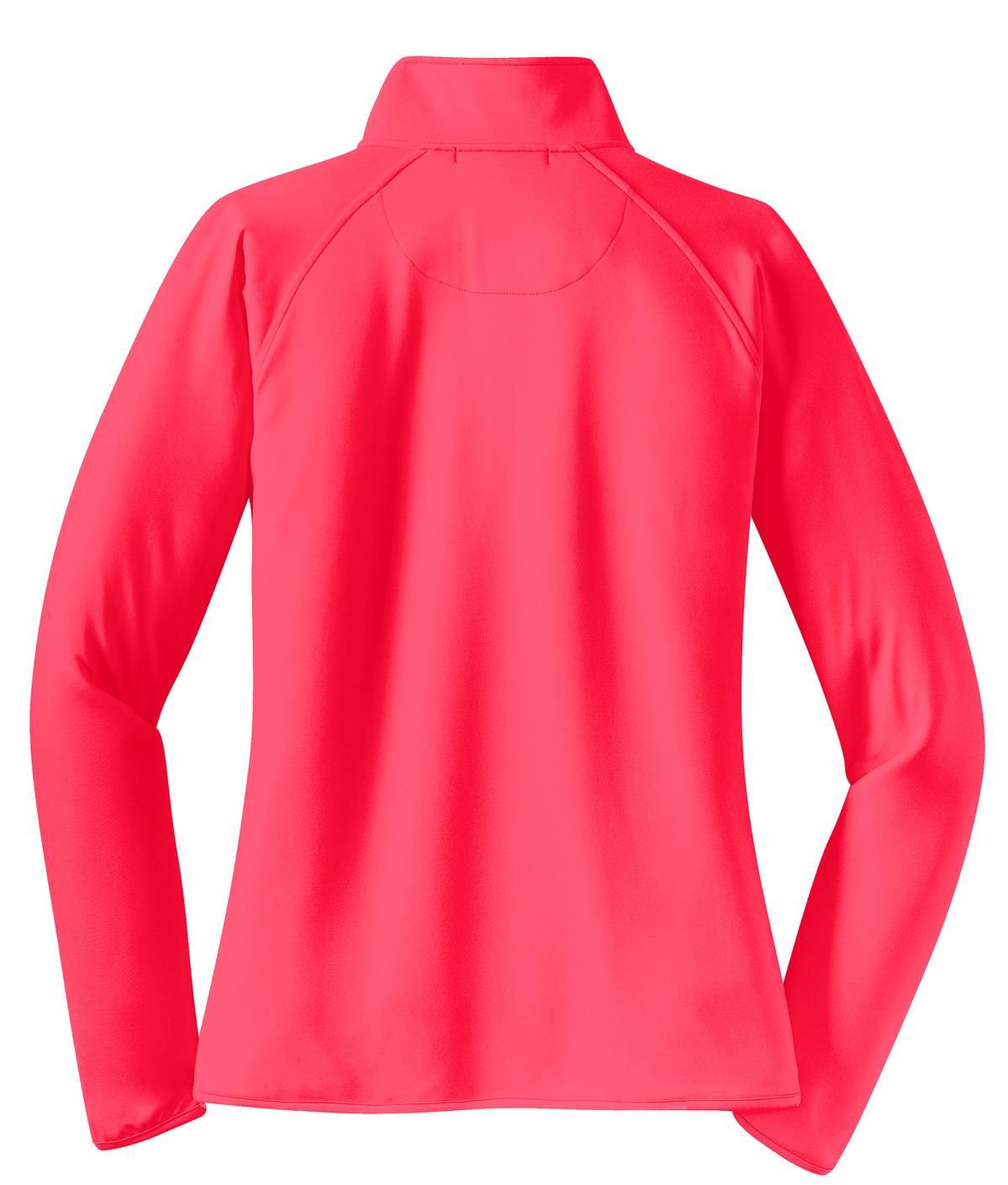 Sport-Tek Ladies Sport-Wick Stretch 1/2-Zip Pullover. LST850 1 of 2