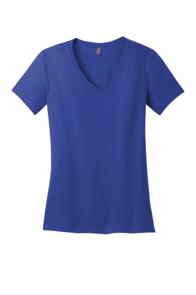 District Women's Perfect Weight V-Neck Tee. DM1170L