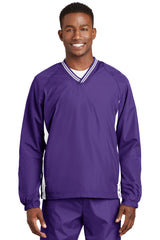 Sport-Tek Men's Tipped V-Neck Raglan Wind Shirt