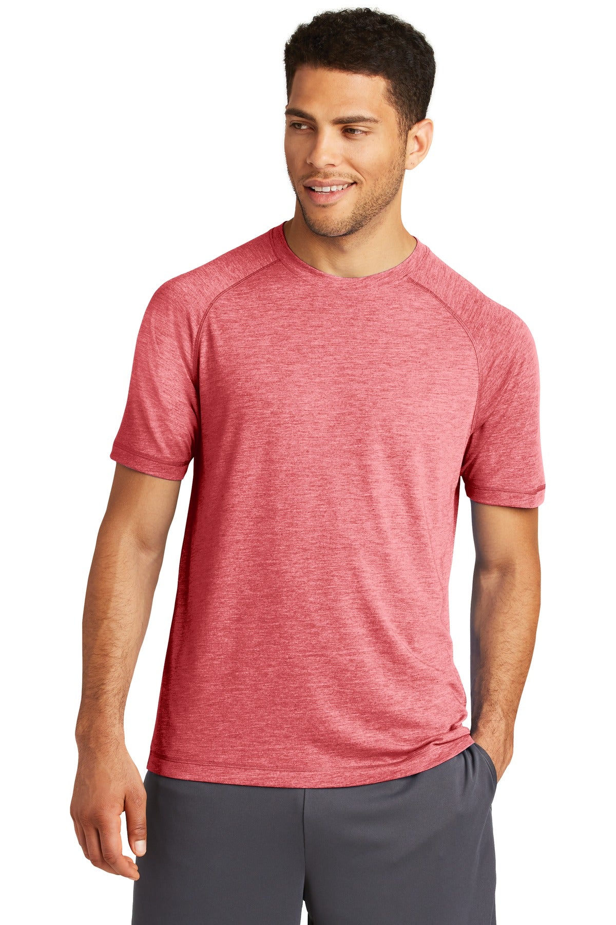 Sport-Tek Men's PosiCharge Tri-Blend Wicking Raglan Tee. ST400