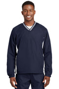 Sport-Tek Men's Tipped V-Neck Raglan Wind Shirt