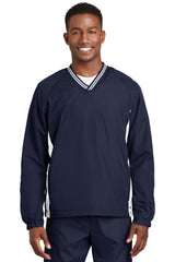 Sport-Tek Men's Tipped V-Neck Raglan Wind Shirt