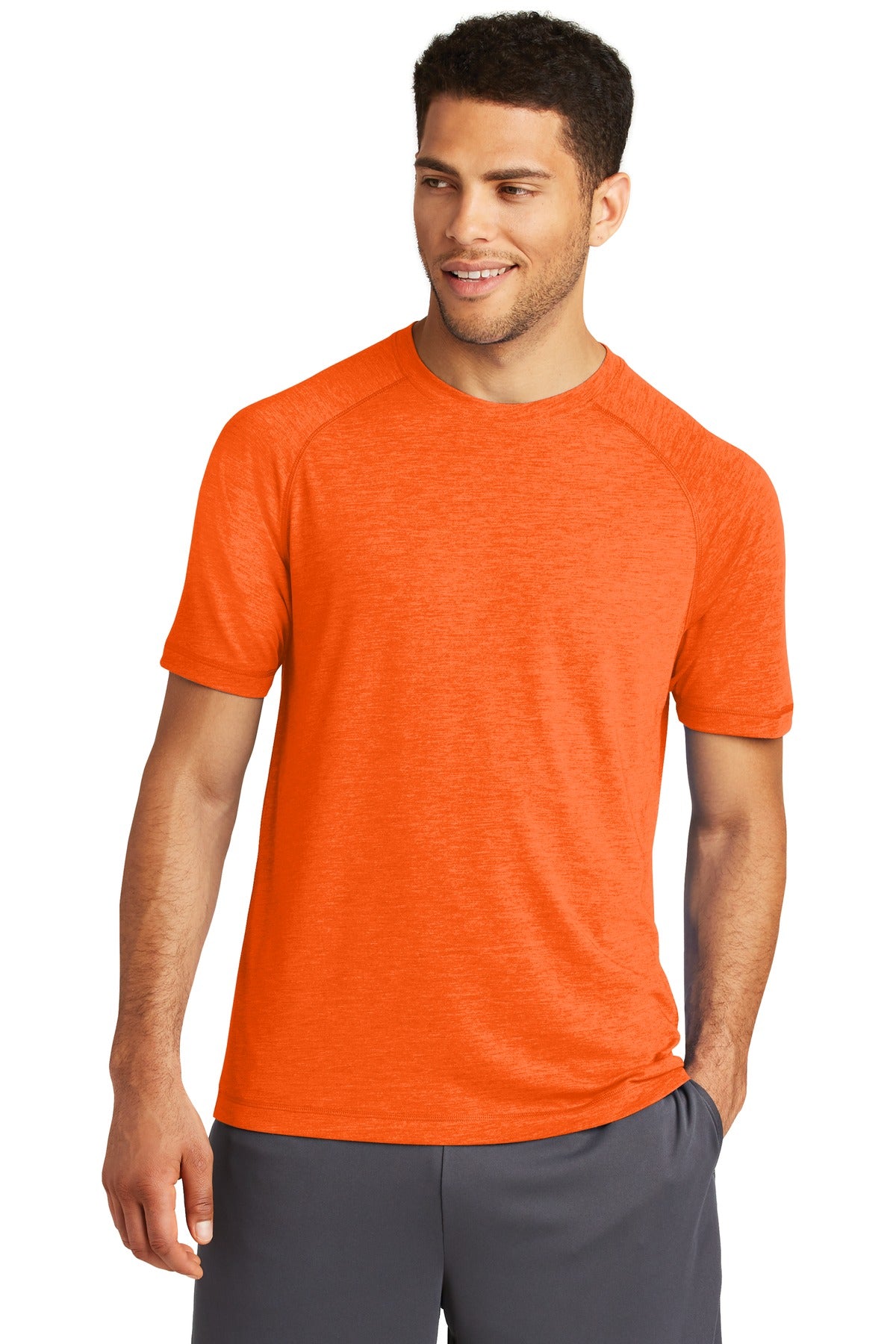 Sport-Tek Men's PosiCharge Tri-Blend Wicking Raglan Tee. ST400