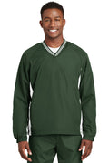 Sport-Tek Men's Tipped V-Neck Raglan Wind Shirt