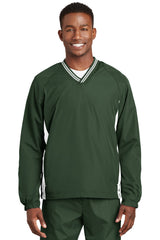 Sport-Tek Men's Tipped V-Neck Raglan Wind Shirt