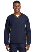 Sport-Tek Men's Tipped V-Neck Raglan Wind Shirt