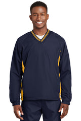 Sport-Tek Men's Tipped V-Neck Raglan Wind Shirt