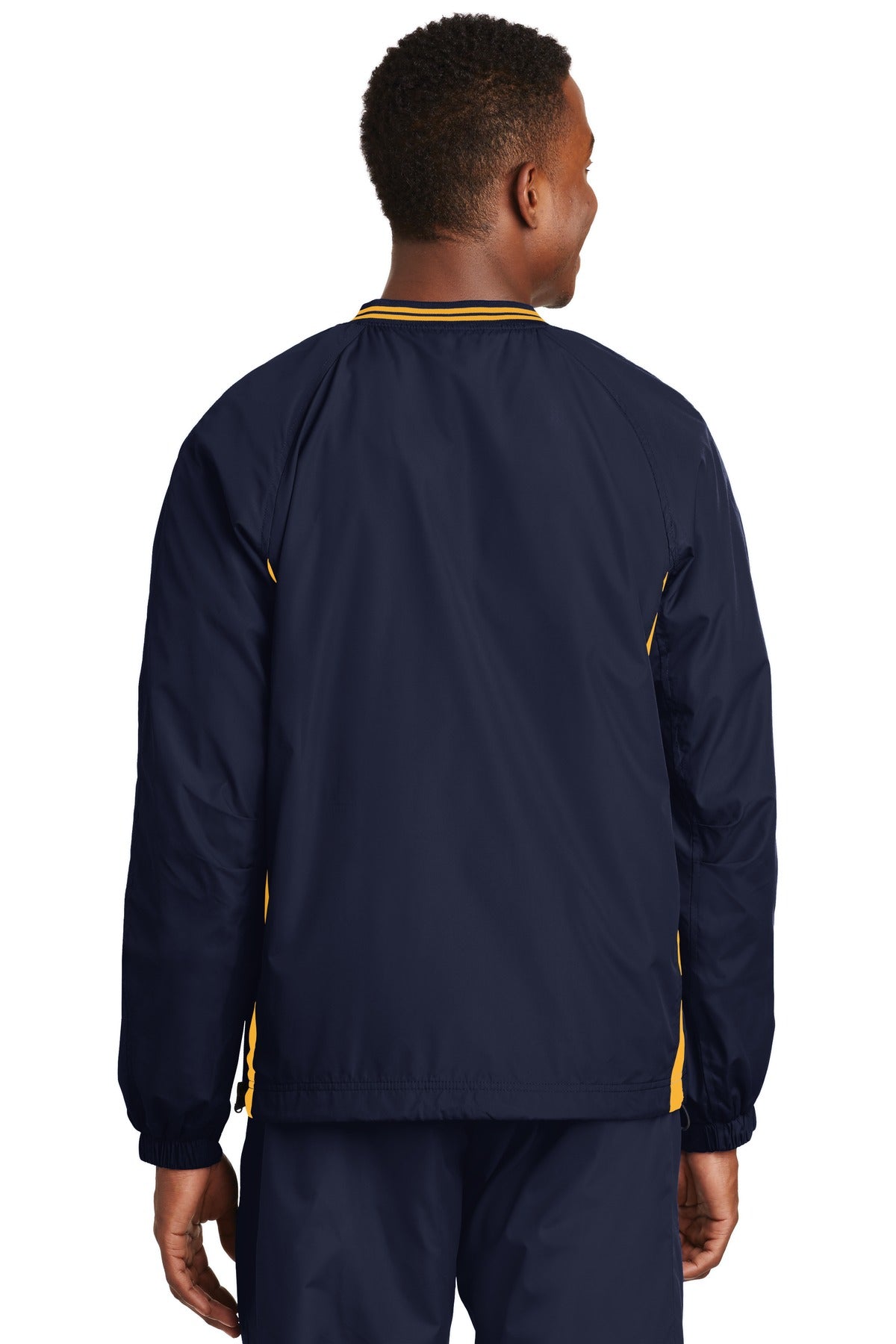 Sport-Tek Men's Tipped V-Neck Raglan Wind Shirt