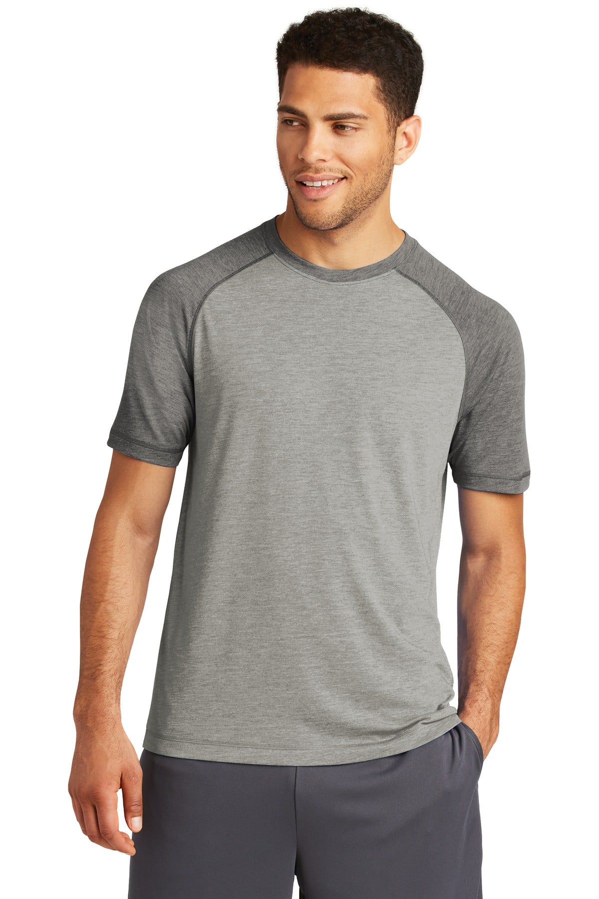 Sport-Tek Men's PosiCharge Tri-Blend Wicking Raglan Tee