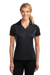 Sport-Tek Women's Side Blocked Micropique Sport-Wick Polo.  LST655
