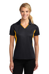 Sport-Tek Women's Side Blocked Micropique Sport-Wick Polo.  LST655
