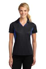 Sport-Tek Women's Side Blocked Micropique Sport-Wick Polo.  LST655