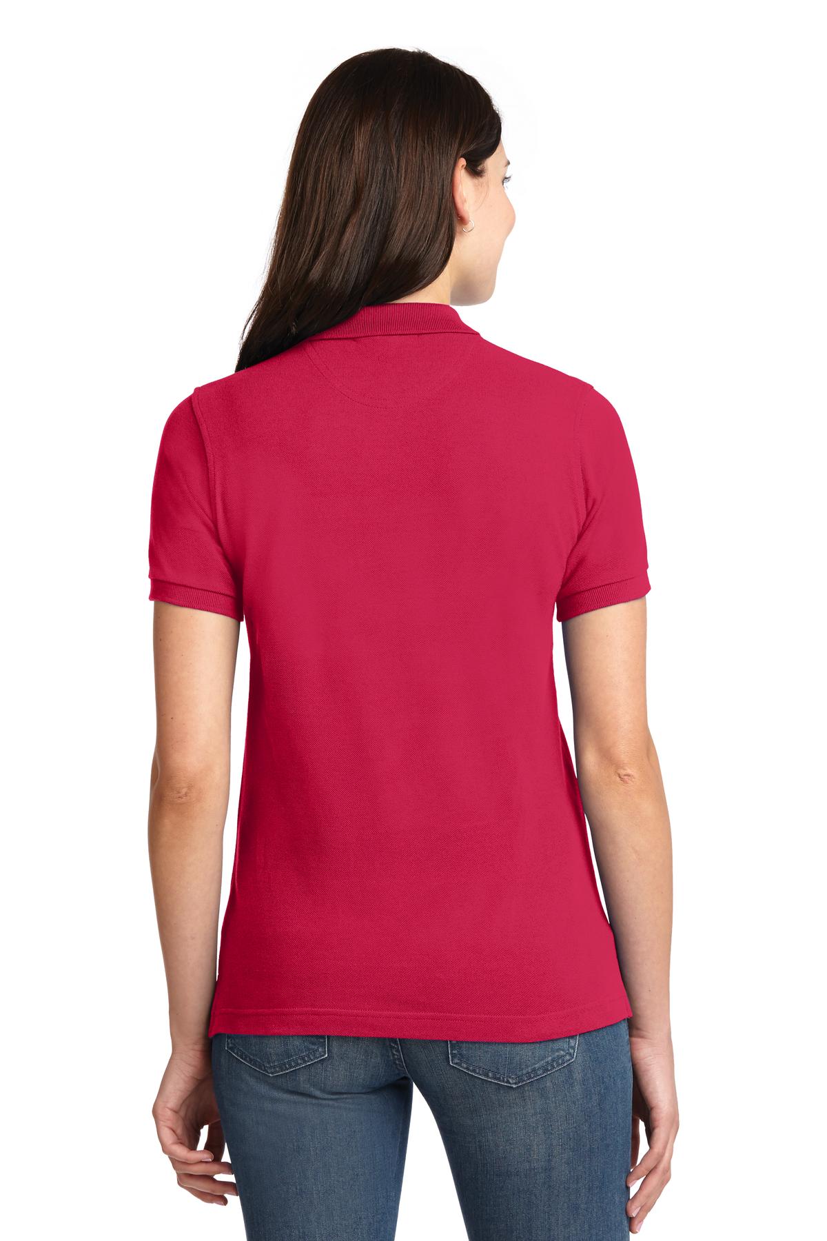 Port Authority Ladies Heavyweight Cotton Pique Polo.  L420