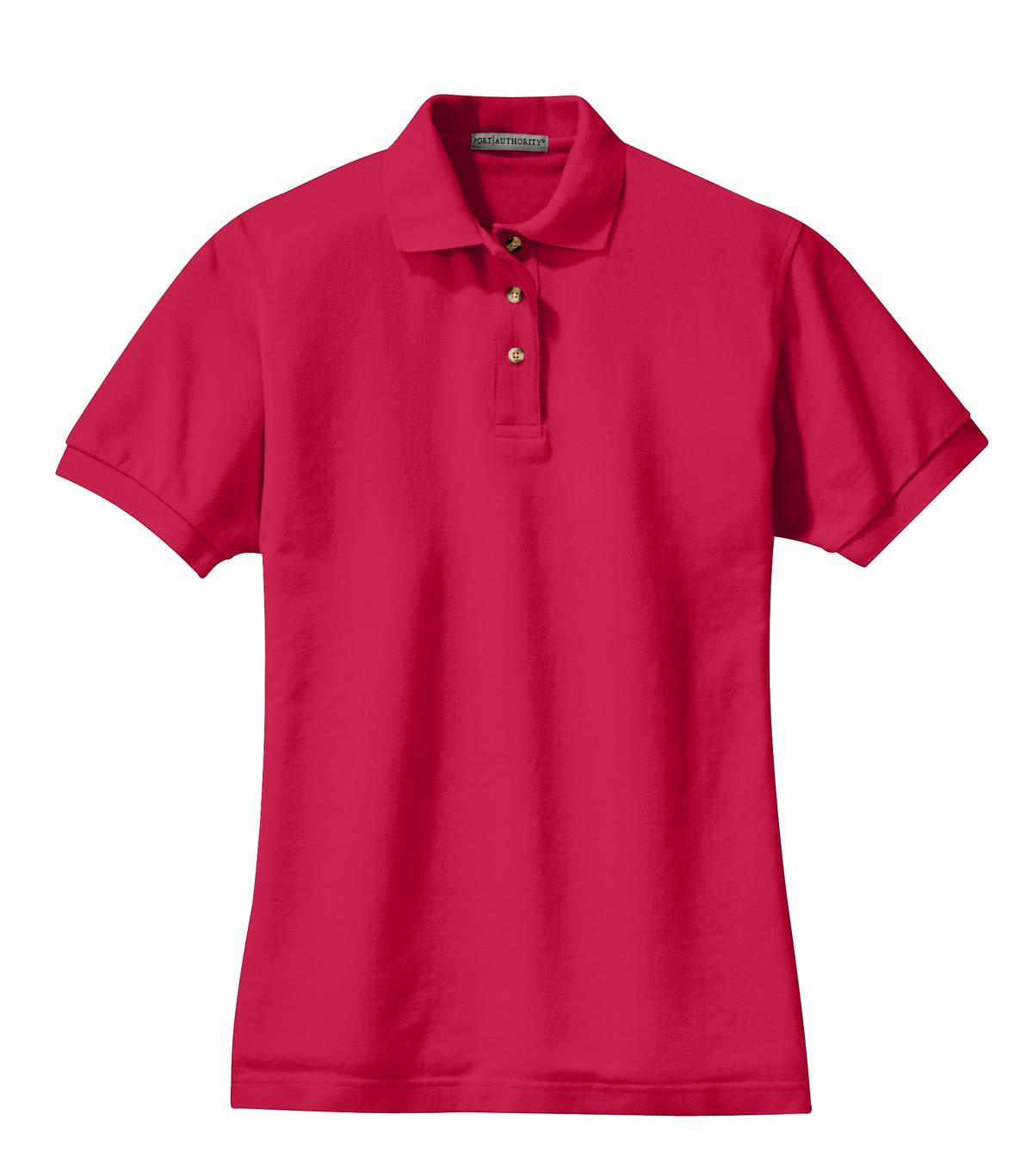 Port Authority Ladies Heavyweight Cotton Pique Polo.  L420
