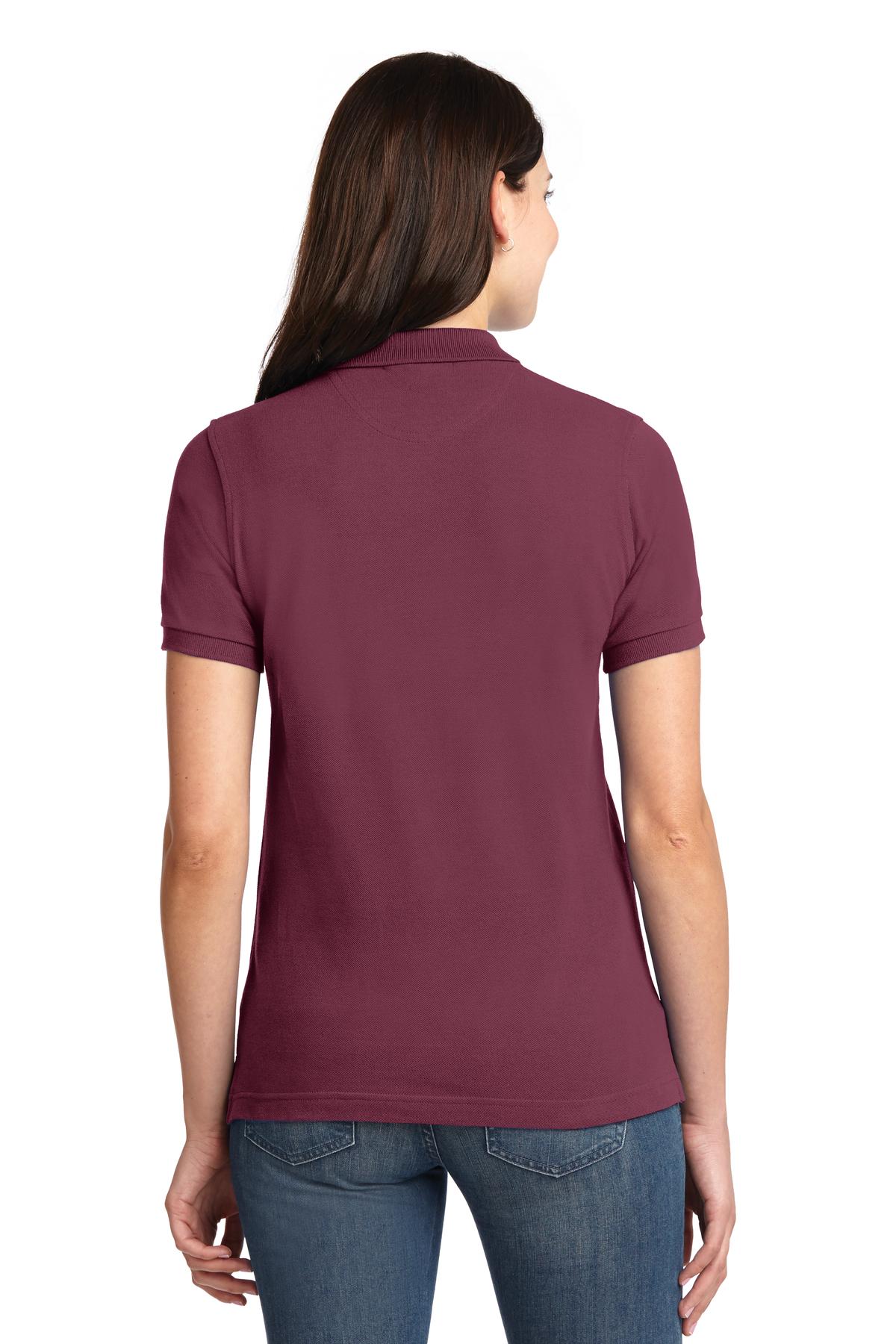 Port Authority Ladies Heavyweight Cotton Pique Polo.  L420