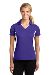 Sport-Tek Women's Side Blocked Micropique Sport-Wick Polo.  LST655