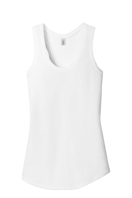 District Women's Perfect Tri Racerback Tank. DM138L 1of2 District