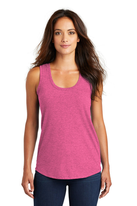 District Women's Perfect Tri Racerback Tank. DM138L 1of2 District