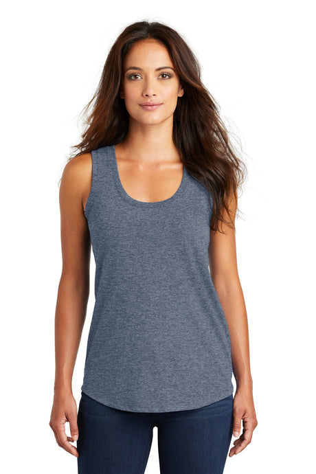 District Women's Perfect Tri Racerback Tank. DM138L 1of2 District