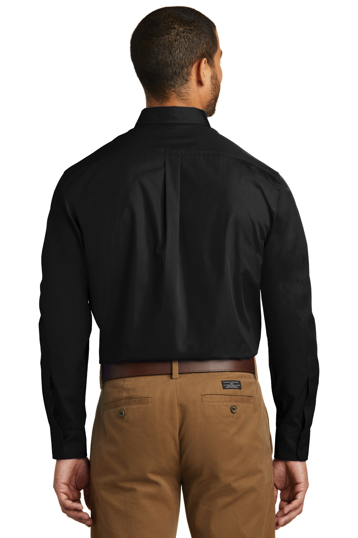 Port Authority Men's Long Sleeve Carefree Poplin Shirt. W100
