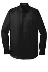 Port Authority Men's Long Sleeve Carefree Poplin Shirt. W100
