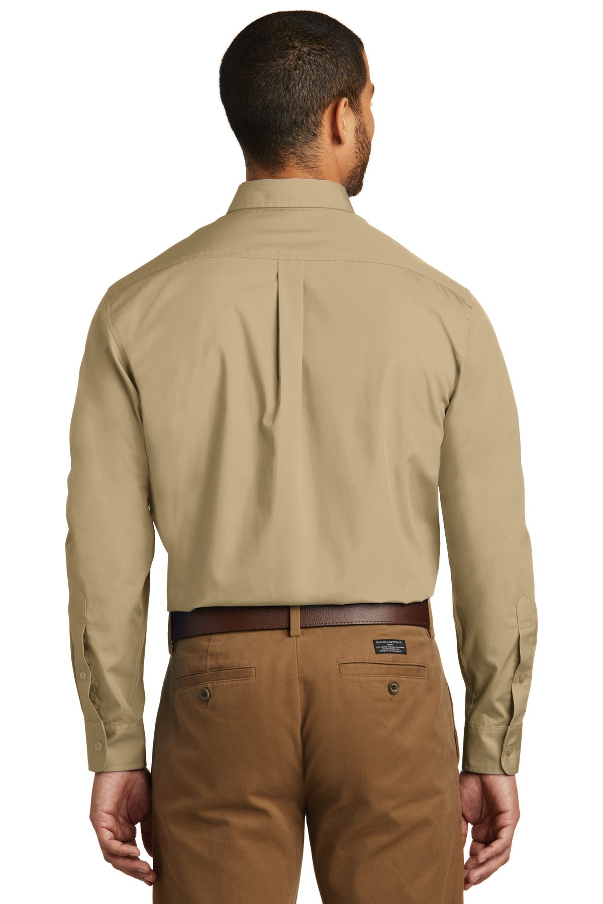 Port Authority Men's Long Sleeve Carefree Poplin Shirt. W100