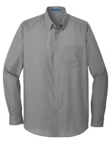 Port Authority Men's Long Sleeve Carefree Poplin Shirt. W100