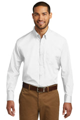 Port Authority Men's Long Sleeve Carefree Poplin Shirt. W100