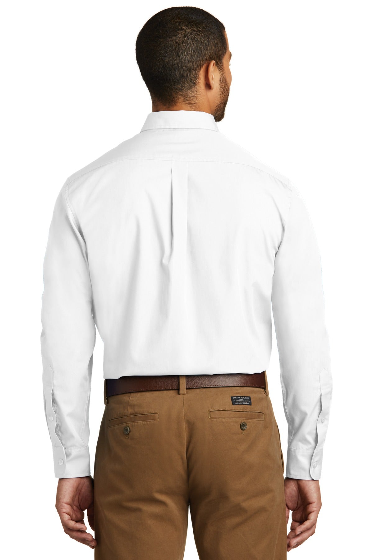 Port Authority Men's Long Sleeve Carefree Poplin Shirt. W100
