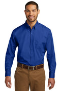 Port Authority Men's Long Sleeve Carefree Poplin Shirt. W100