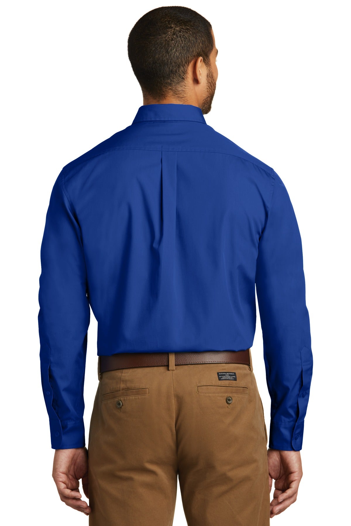 Port Authority Men's Long Sleeve Carefree Poplin Shirt. W100