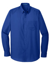 Port Authority Men's Long Sleeve Carefree Poplin Shirt. W100