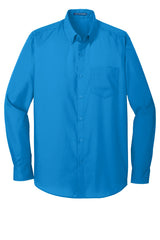 Port Authority Men's Long Sleeve Carefree Poplin Shirt. W100