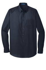 Port Authority Men's Long Sleeve Carefree Poplin Shirt. W100