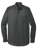 Port Authority Men's Long Sleeve Carefree Poplin Shirt. W100