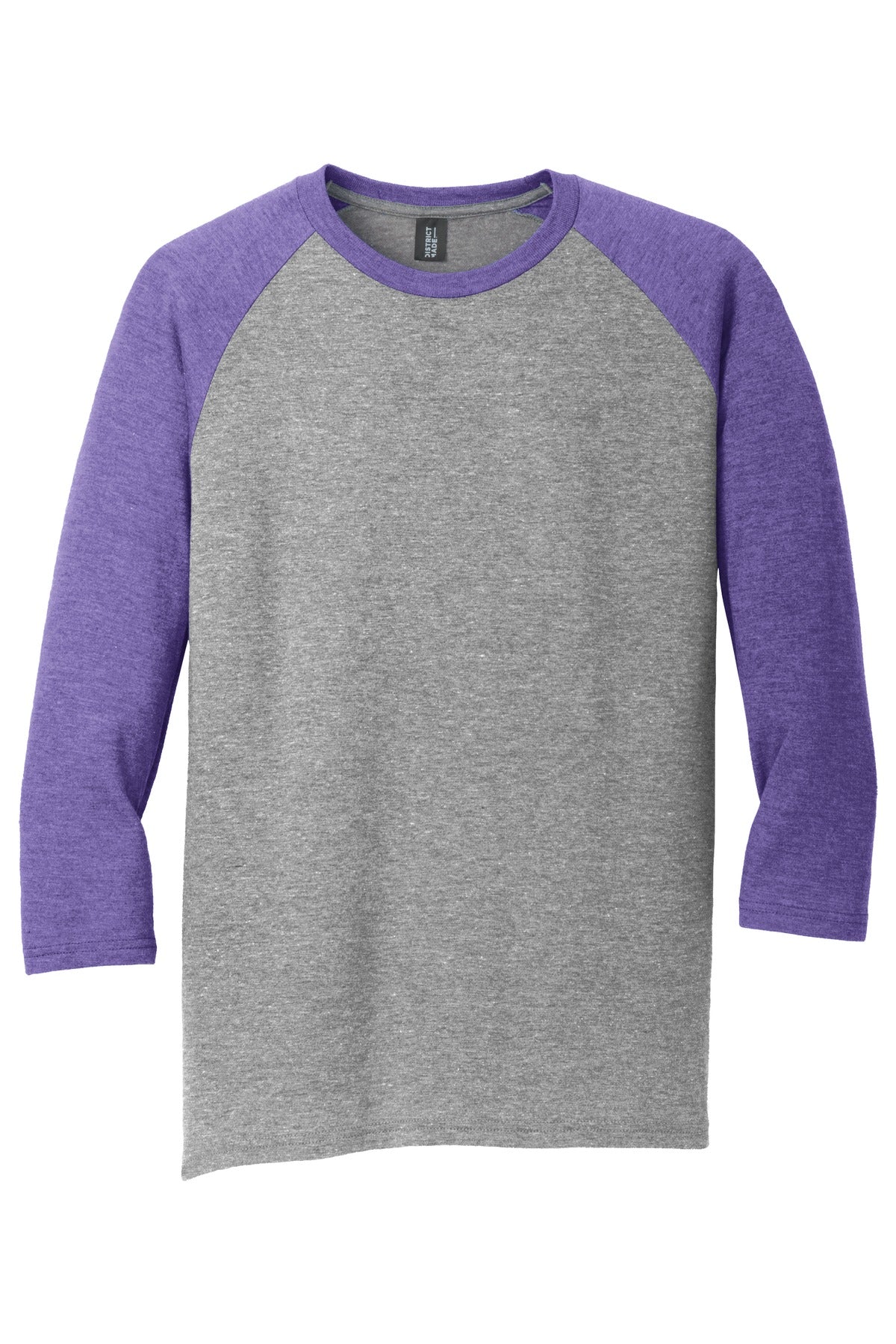 District Men's Perfect Tri 3/4-Sleeve Raglan. DM136 District