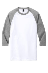 District Men's Perfect Tri 3/4-Sleeve Raglan. DM136 District