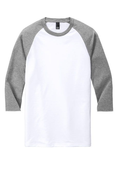 District Men's Perfect Tri 3/4-Sleeve Raglan. DM136 District