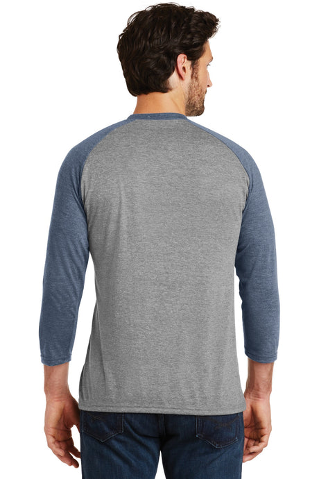 District Men's Perfect Tri 3/4-Sleeve Raglan. DM136 District
