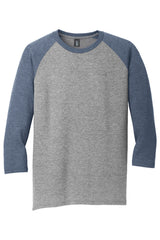 District Men's Perfect Tri 3/4-Sleeve Raglan. DM136 District